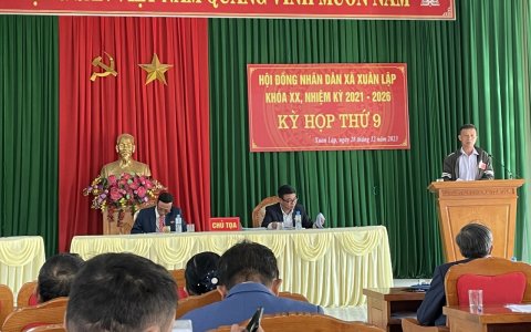 Kỳ họp thứ 9 HĐND xã Xuân Lập khóa XX, nhiệm kỳ 2021 - 2026