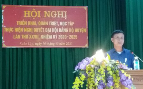 ĐẢNG BỘ XÃ XUÂN LẬP TỔ CHỨC HỘI NGHỊ HỌC TẬP, QUÁN TRIỆT TRIỂN KHAI NGHỊ QUYẾT