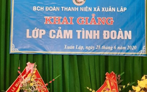 ĐOÀN XÃ XUÂN LẬP TỔ CHỨC KHAI GIẢNG LỚP CẢM TÌNH ĐOÀN CHO THANH NIÊN NĂM 2020